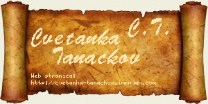 Cvetanka Tanackov vizit kartica